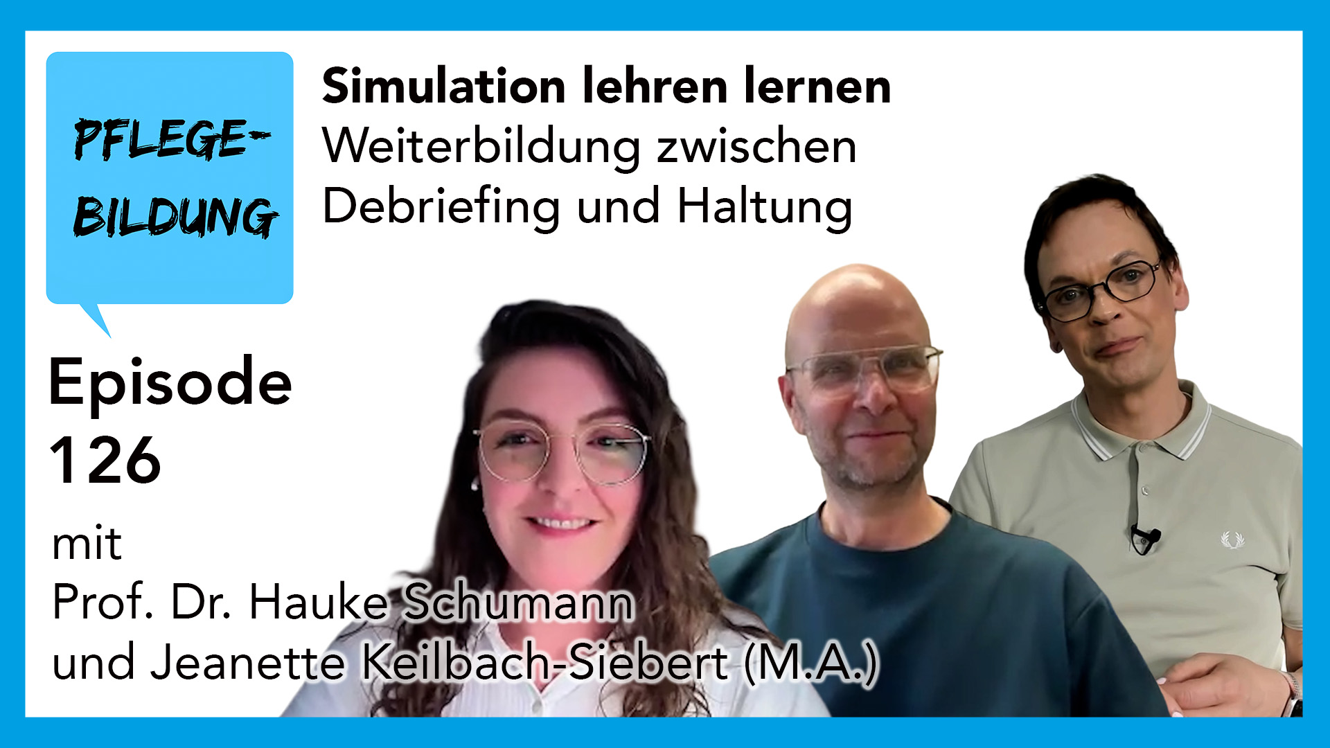 Titelbild mit den Gästen Hauke Schumann und Jeanette Keilbach-Siebert